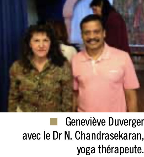 Geneviève Duverger et le Dr N Chandrasekaran