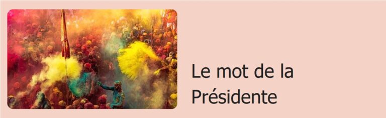 Le mot de la présidente